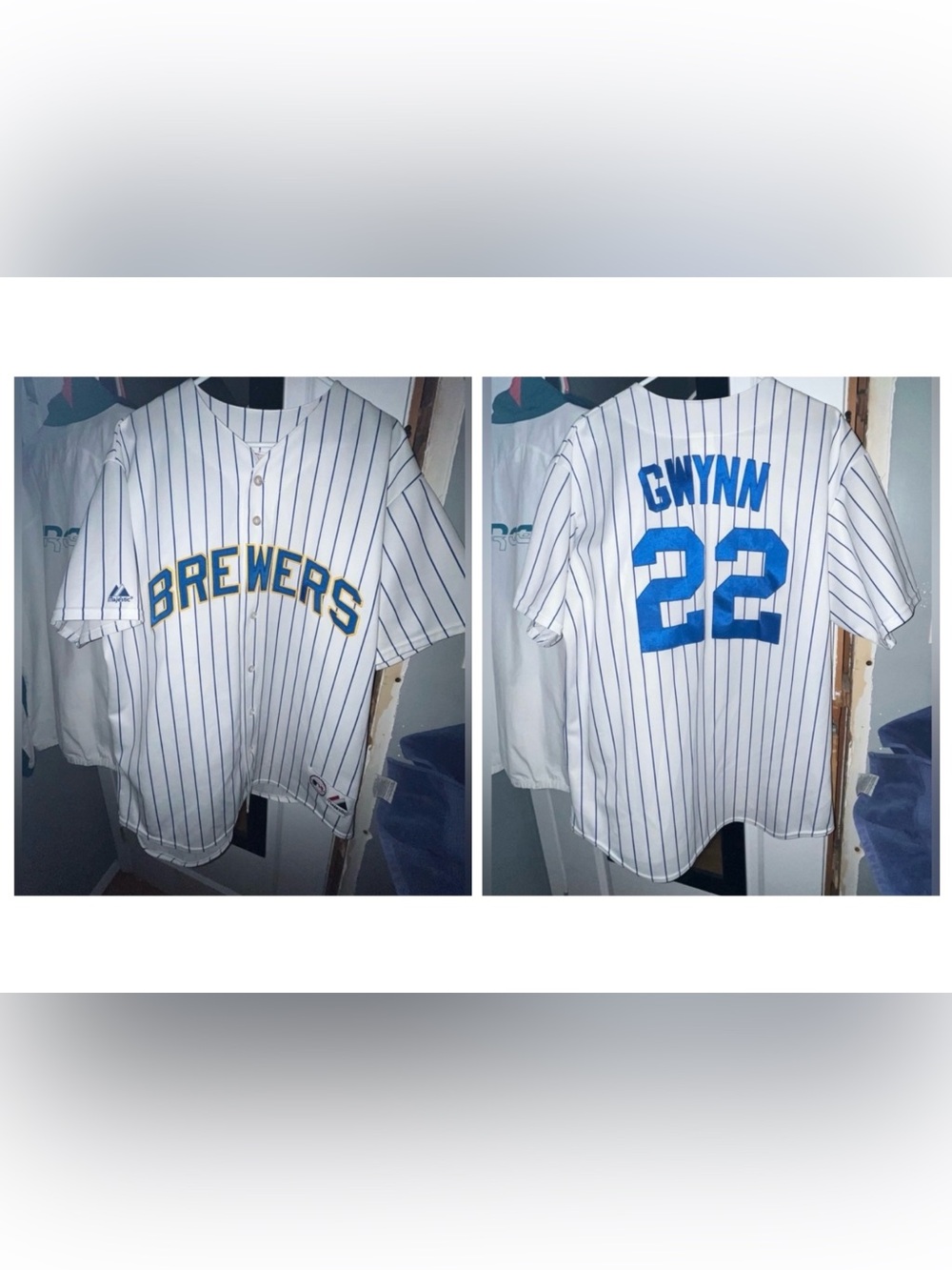 Milwaukee Brewers Retro Tony Gwynn Jr. 22 Majestic MLB Throwback Baseball Jersey